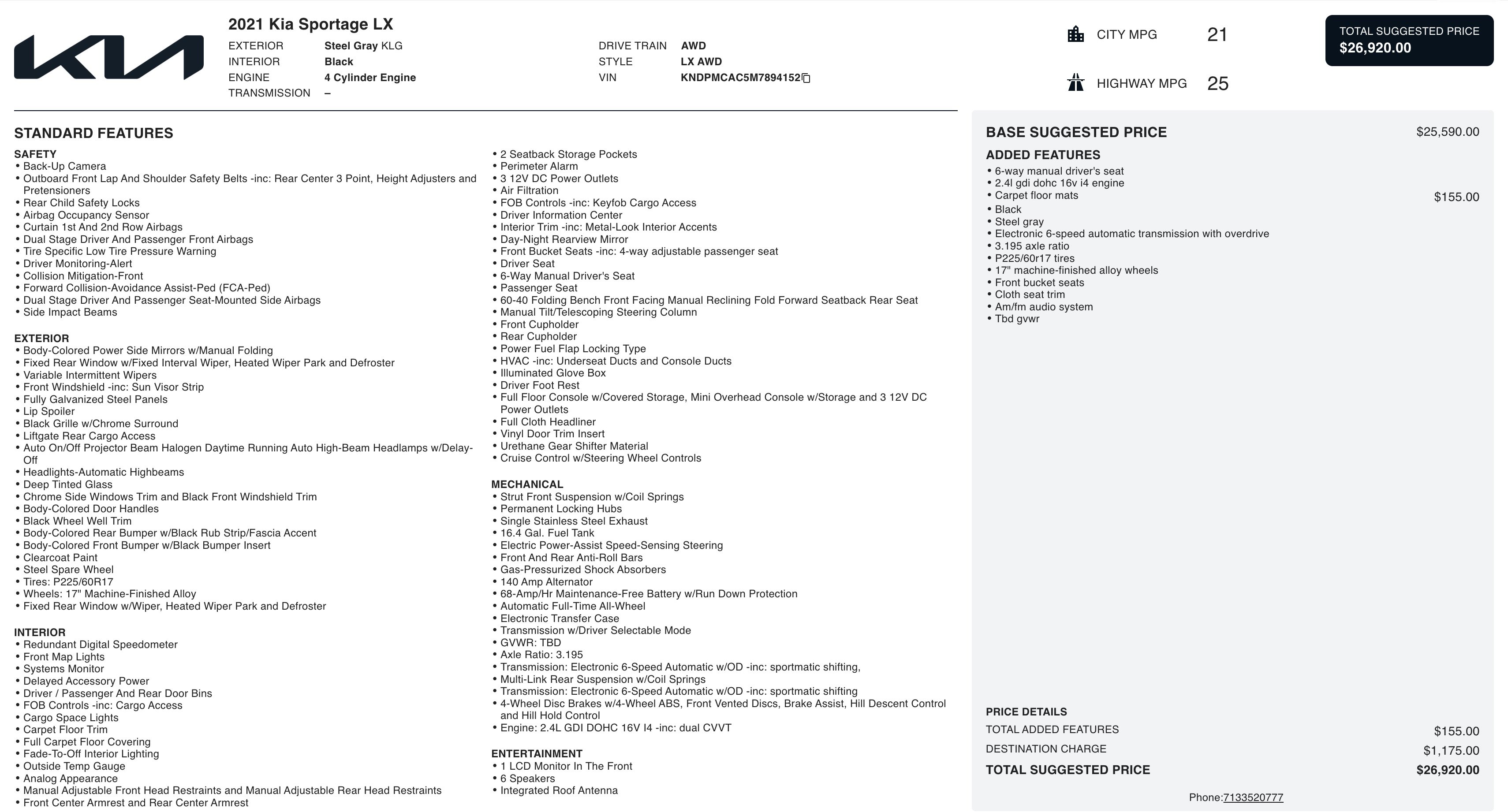Used 2021 Kia Sportage LX image 3