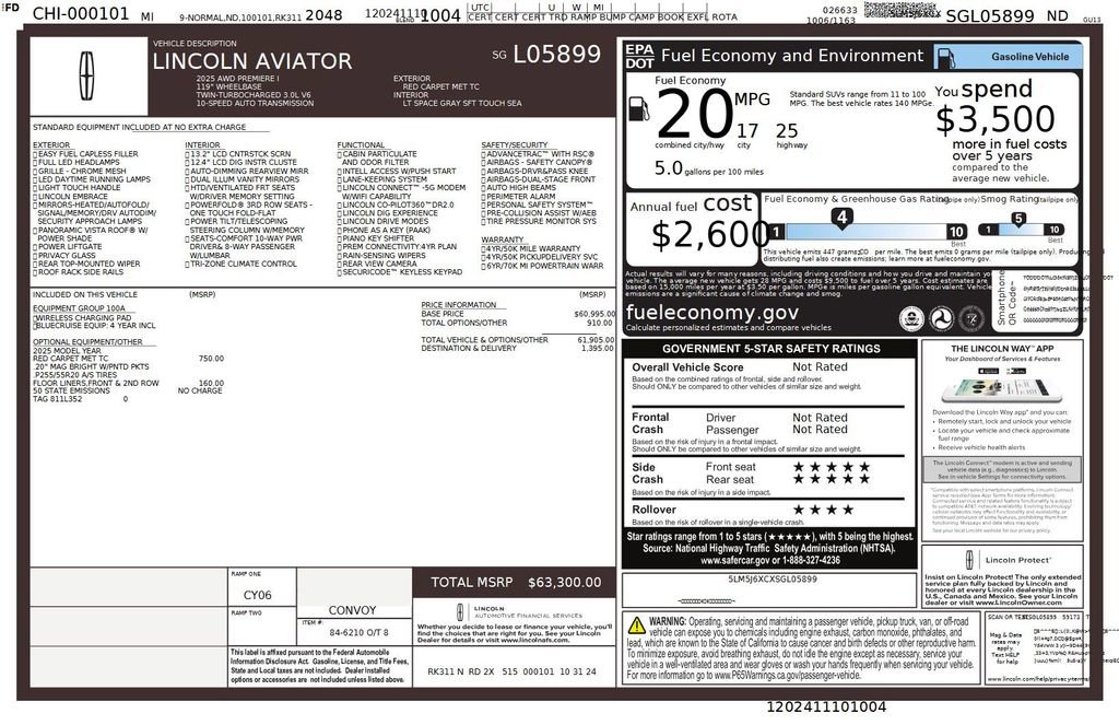 Used 2025 Lincoln Aviator AWD image 48