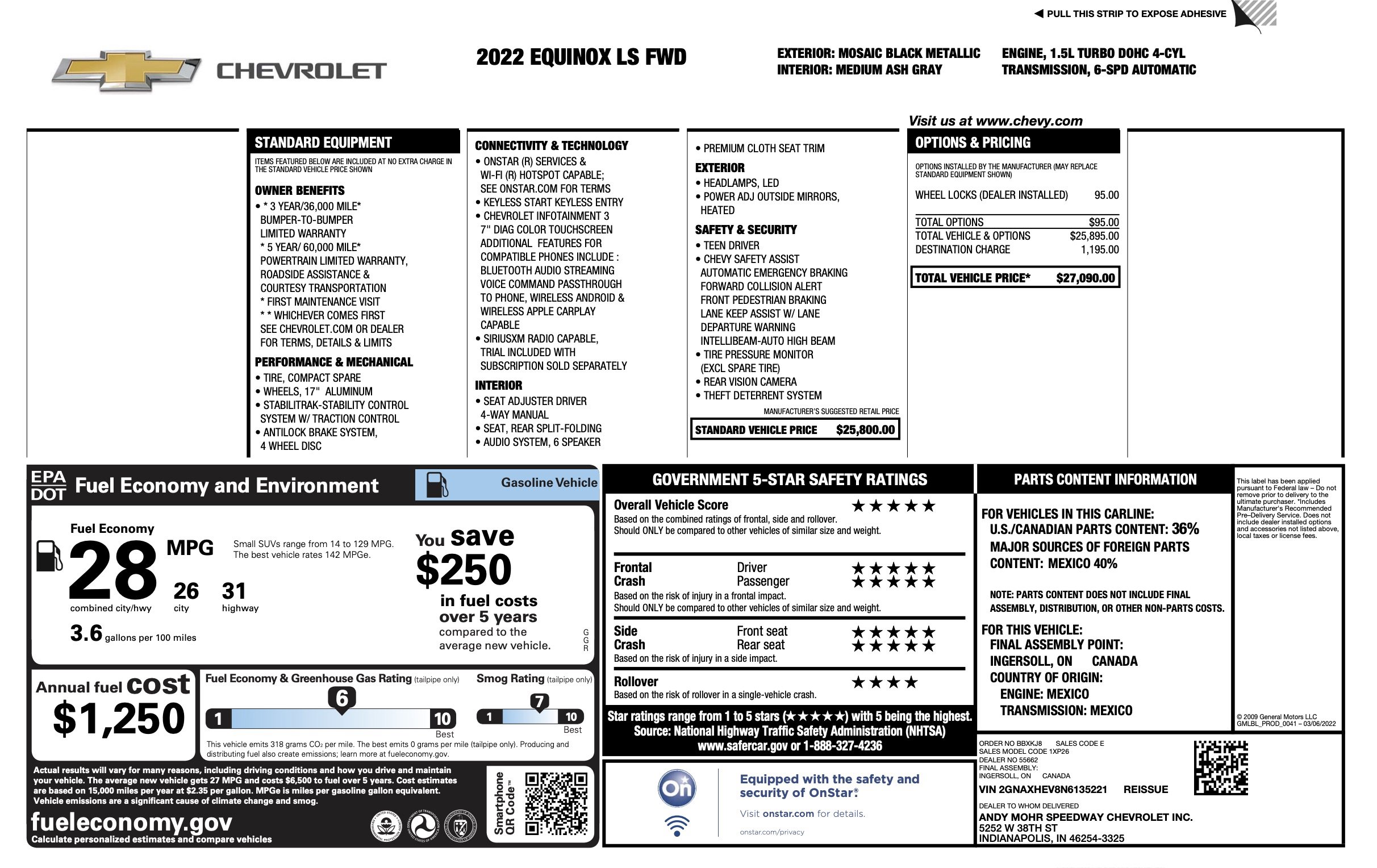 Used 2022 Chevrolet Equinox LS image 6