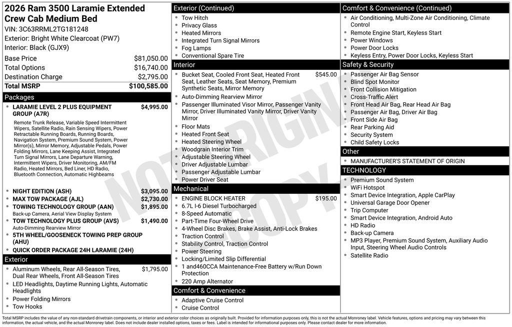Certified 2026 RAM 3500 Laramie AWD/4WD image 5