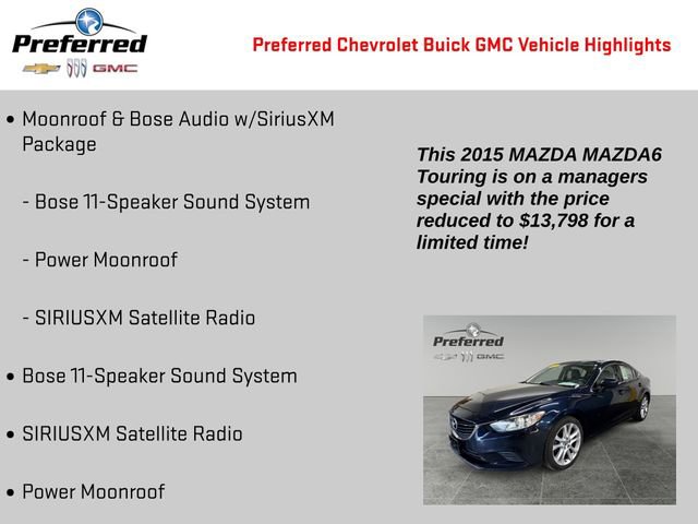 Used 2015 MAZDA MAZDA6 Touring image 2