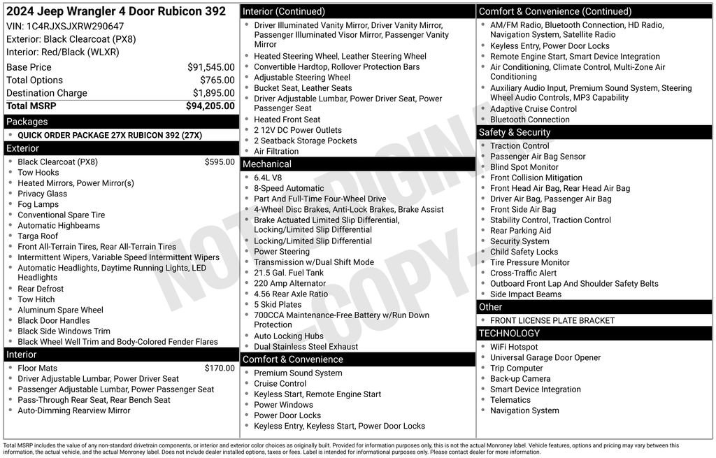 Used 2024 Jeep Wrangler Unlimited Rubicon 392 image 37