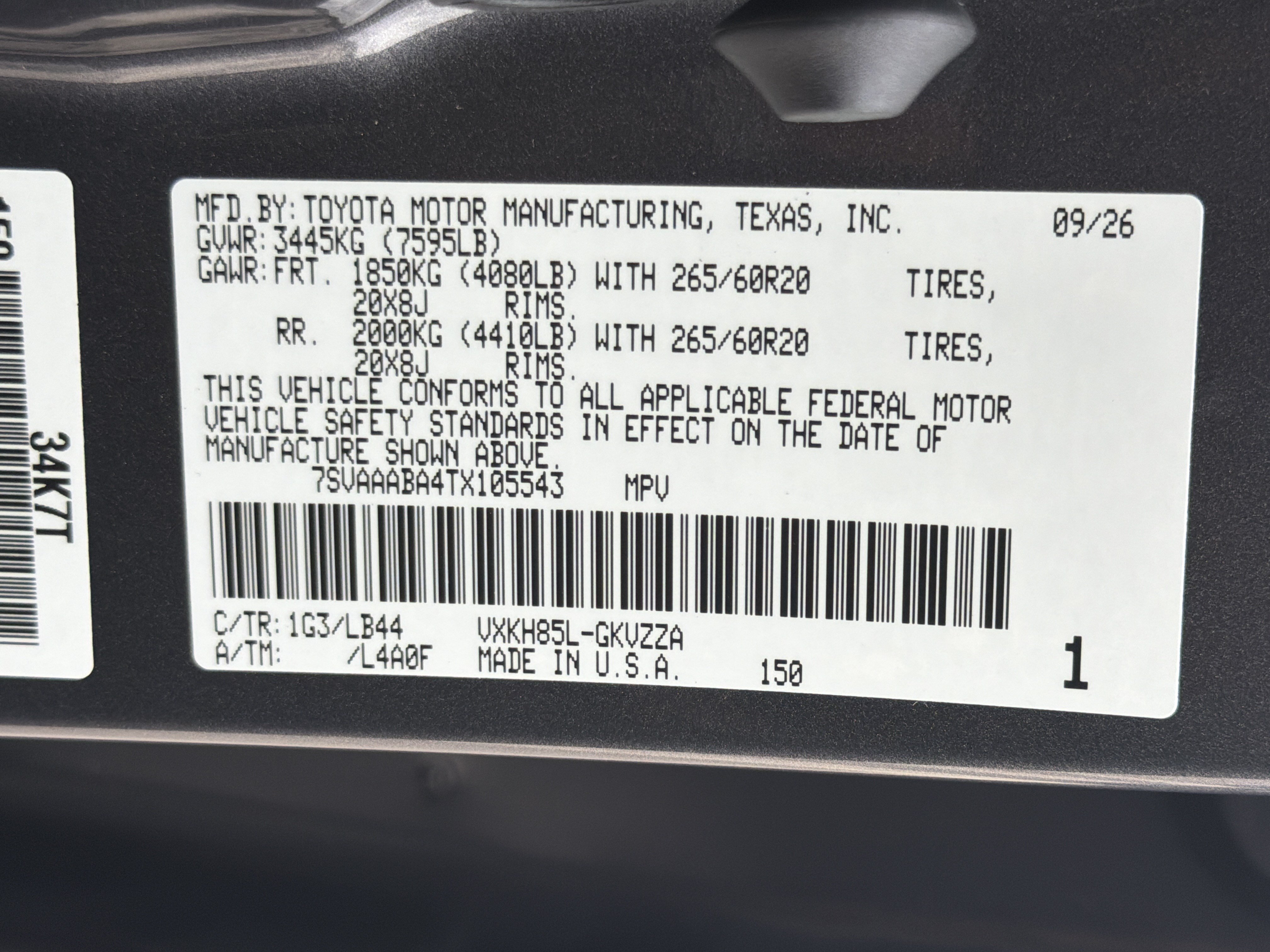 New 2026 Toyota Sequoia 1794 Edition AWD/4WD image 33