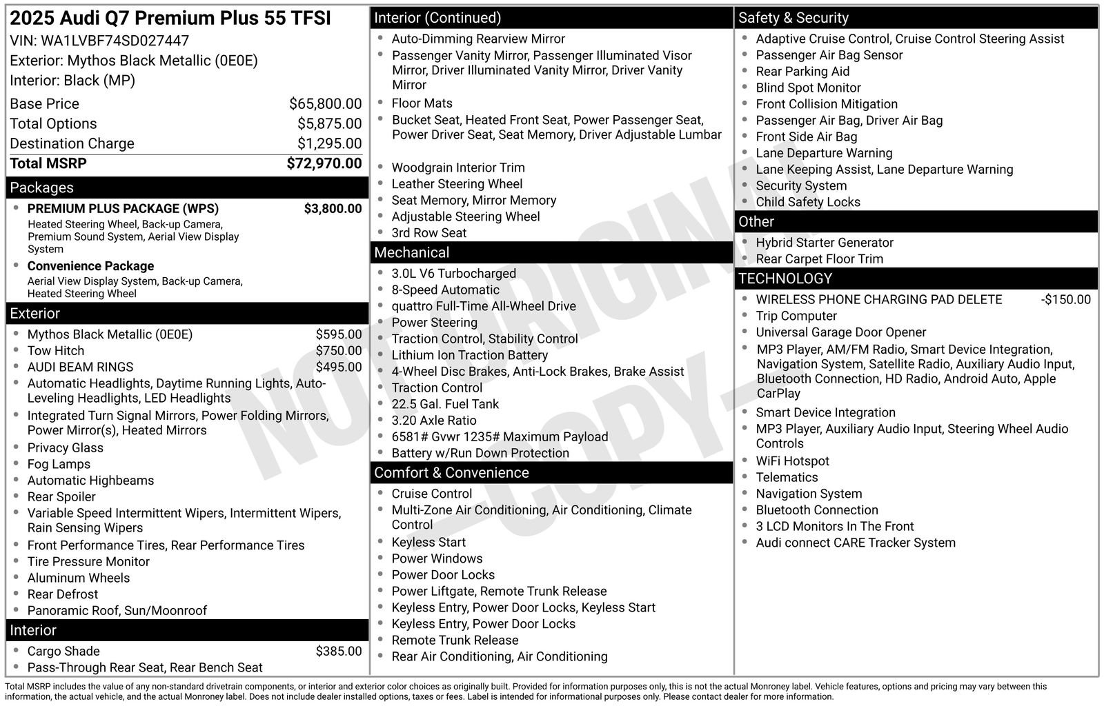Certified 2025 Audi Q7 3.0T Premium Plus w/ Premium Plus Package AWD/4WD image 33