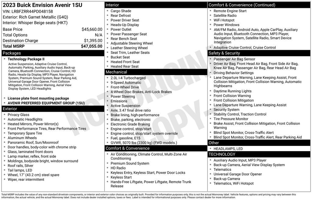 Used 2023 Buick Envision Avenir image 15
