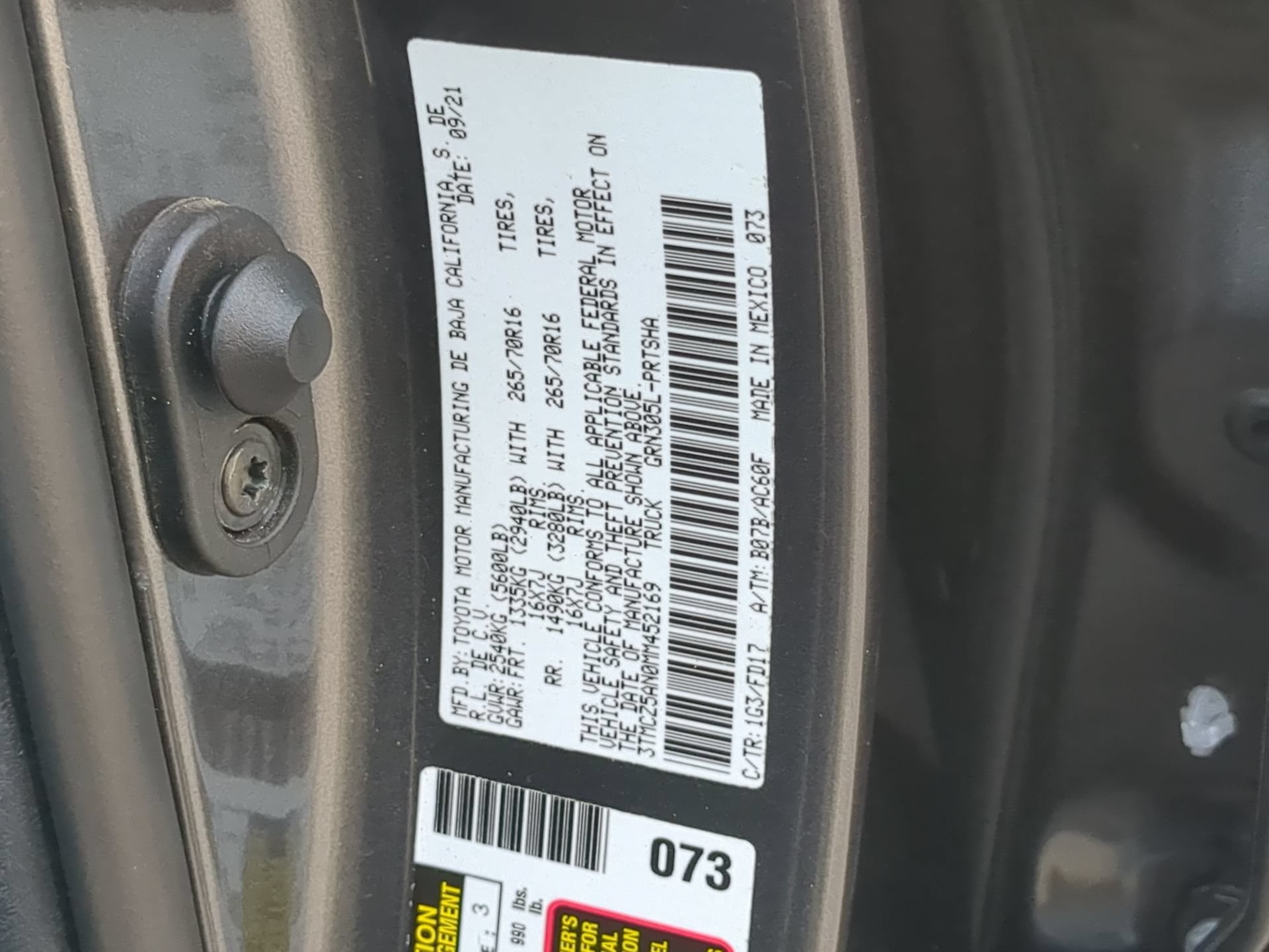 Used 2021 Toyota Tacoma TRD Off-Road AWD/4WD image 71