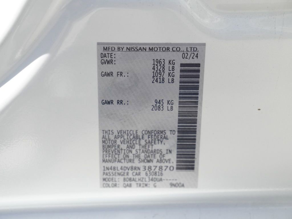 Certified 2024 Nissan Altima 2.5 SV FWD image 24