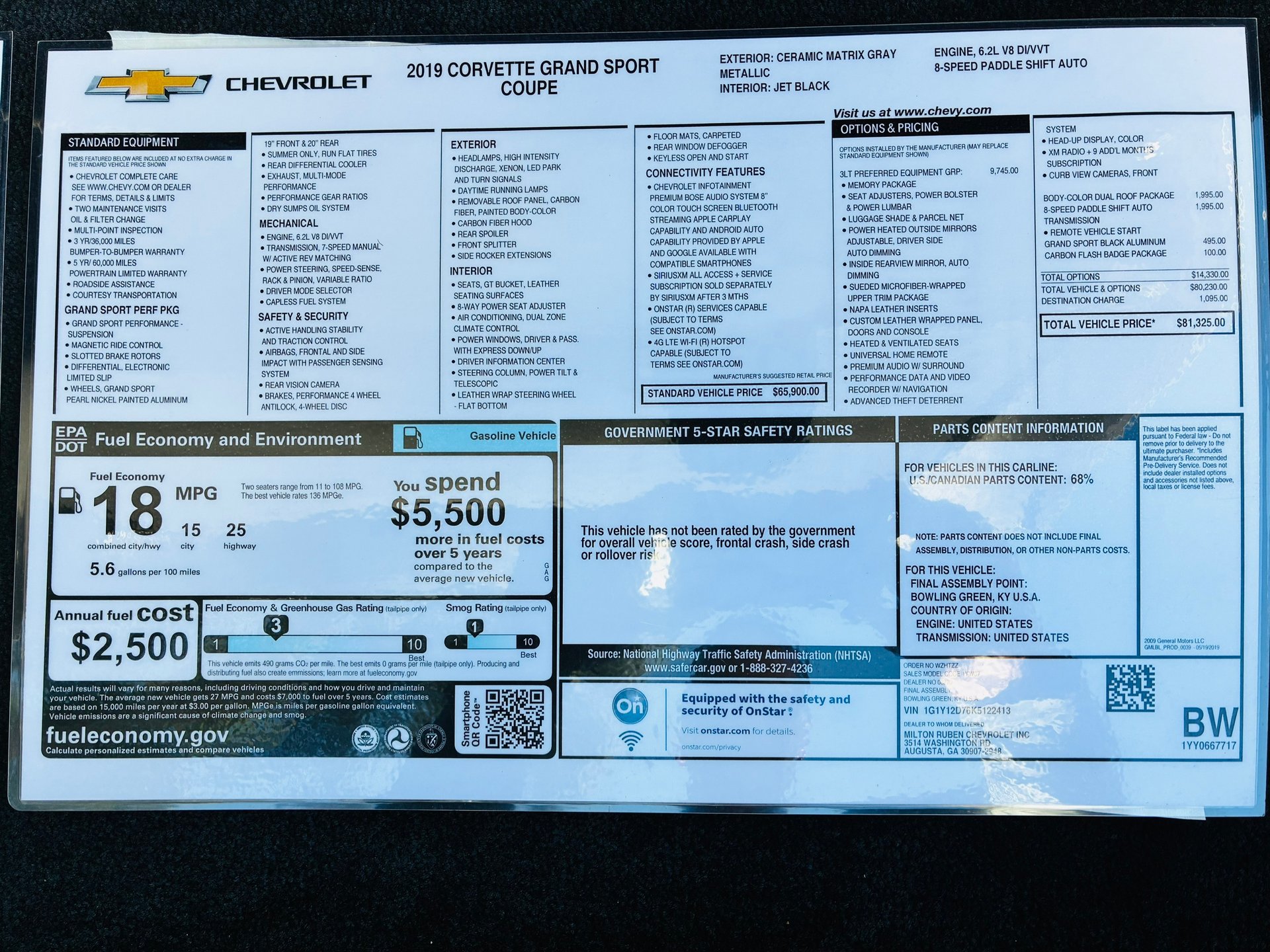 Used 2019 Chevrolet Corvette Grand Sport RWD image 51