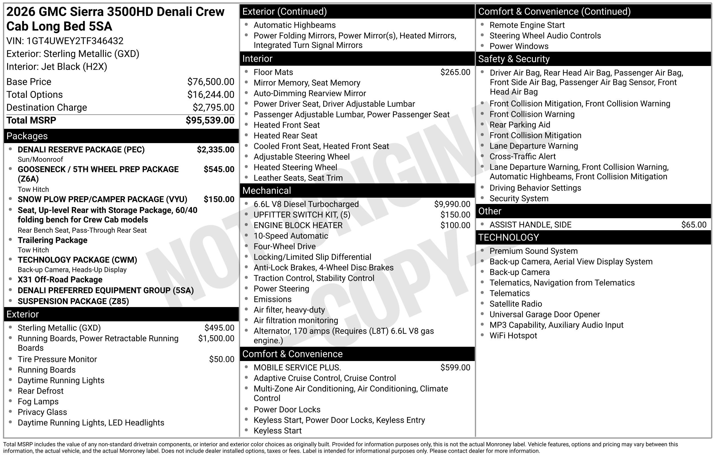 New 2026 GMC Sierra 3500 Denali w/ Denali Reserve Package AWD/4WD image 50