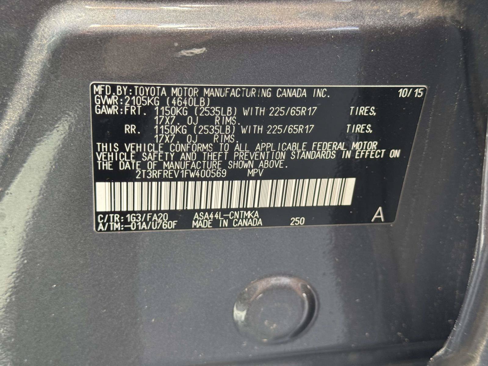 Used 2015 Toyota RAV4 XLE AWD/4WD image 15