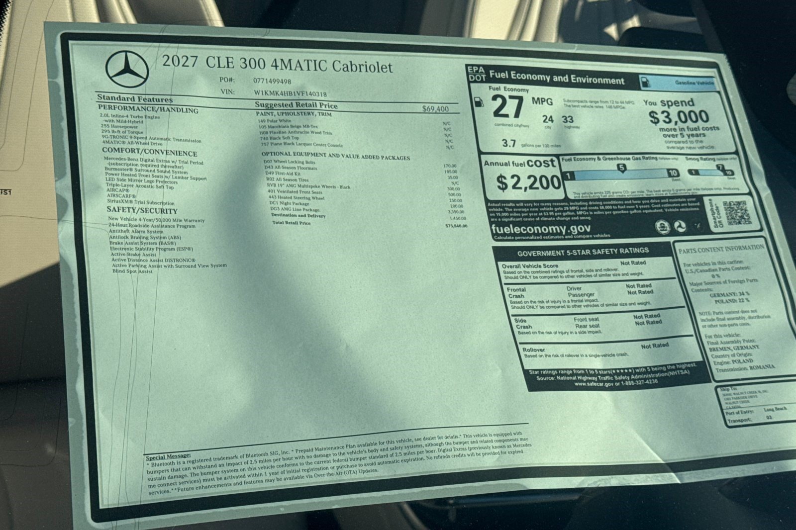 New 2027 Mercedes-Benz CLE 300 4MATIC Cabriolet image 29
