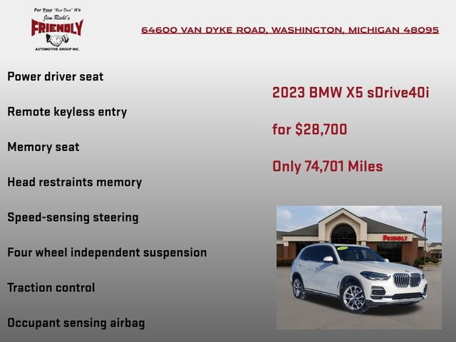 Used 2023 BMW X5 sDrive40i w/ Parking Assistance Package image 20