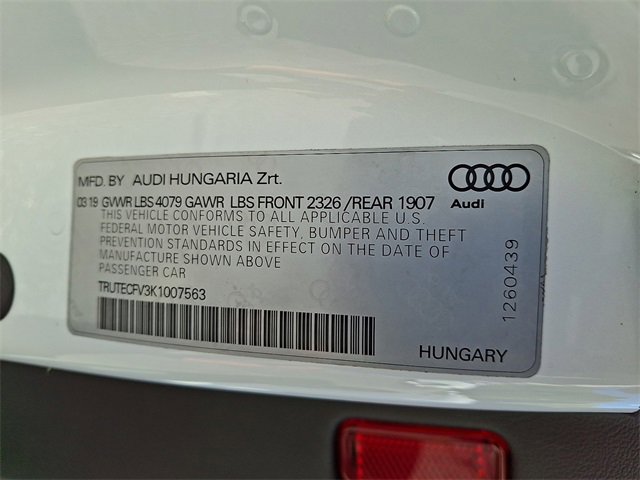 Used 2019 Audi TT 2.0T w/ Technology Package image 25