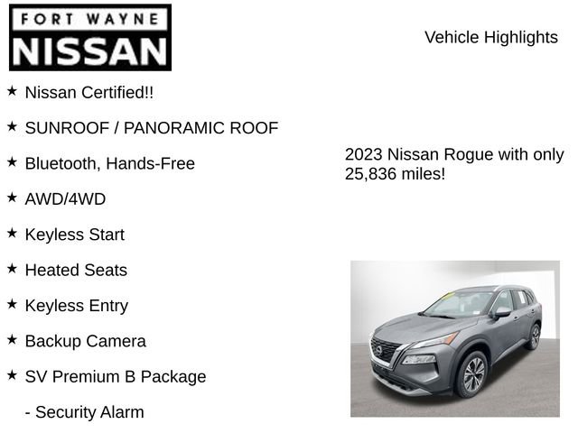 Certified 2023 Nissan Rogue SV w/ SV Premium B Package image 8