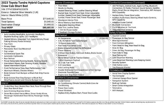 Used 2023 Toyota Tundra Capstone AWD/4WD image 6