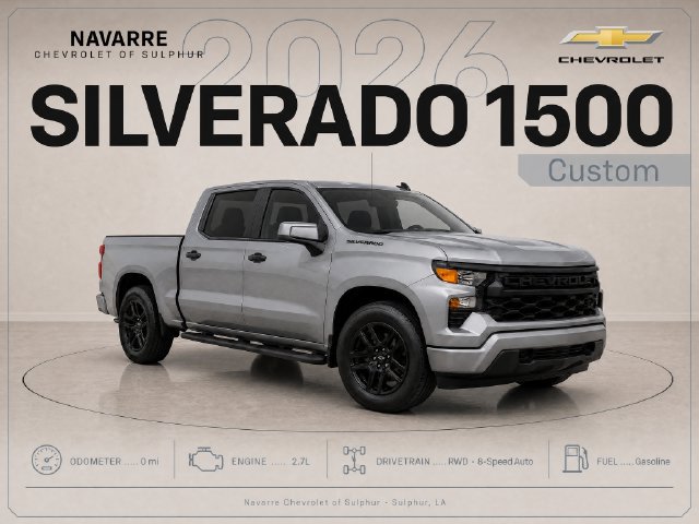 New 2026 Chevrolet Silverado 1500 Custom w/ Turbomax Blackout Package