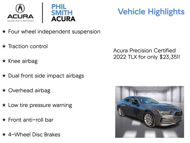 Certified 2022 Acura TLX FWD image 13