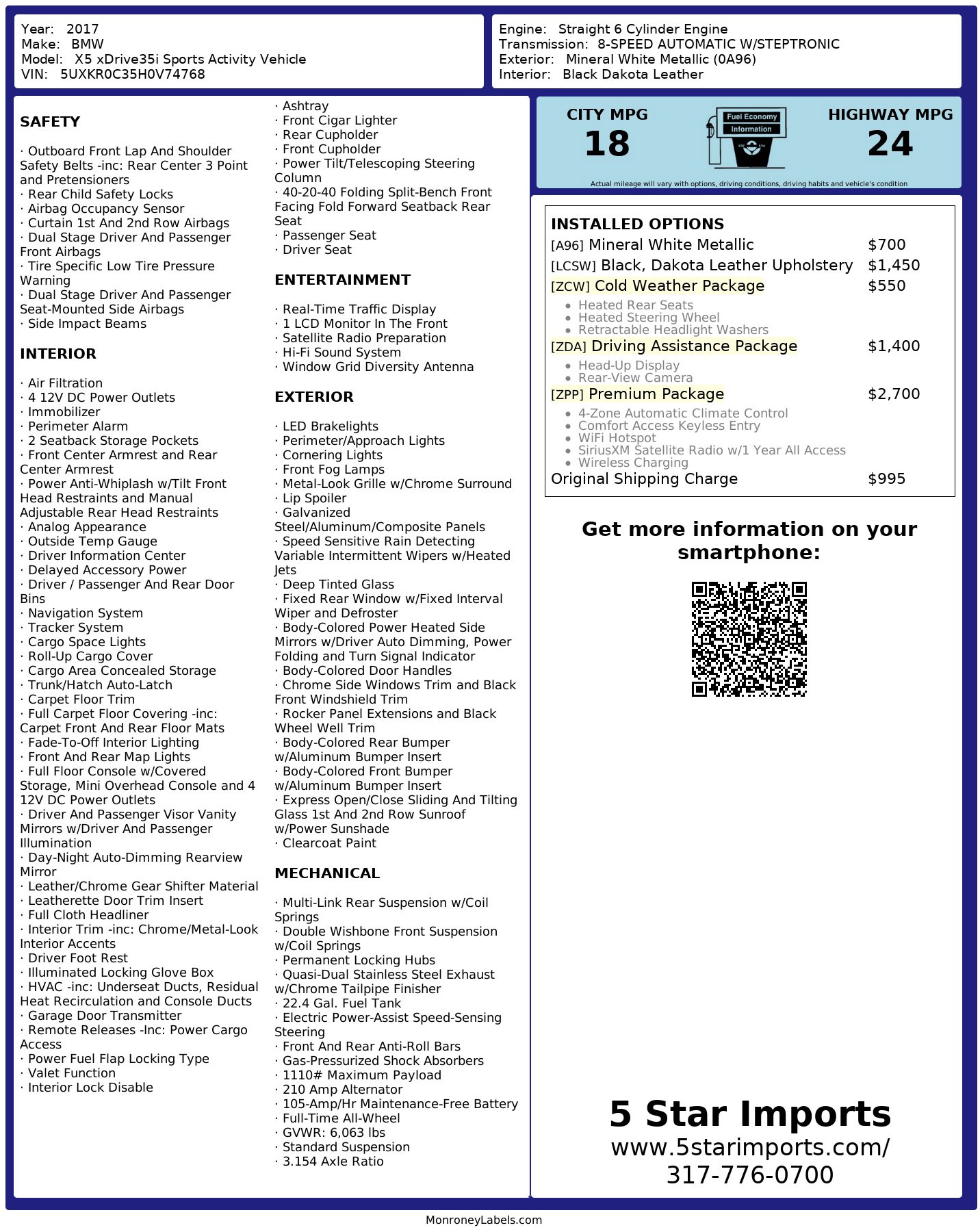 Used 2017 BMW X5 xDrive35i image 22