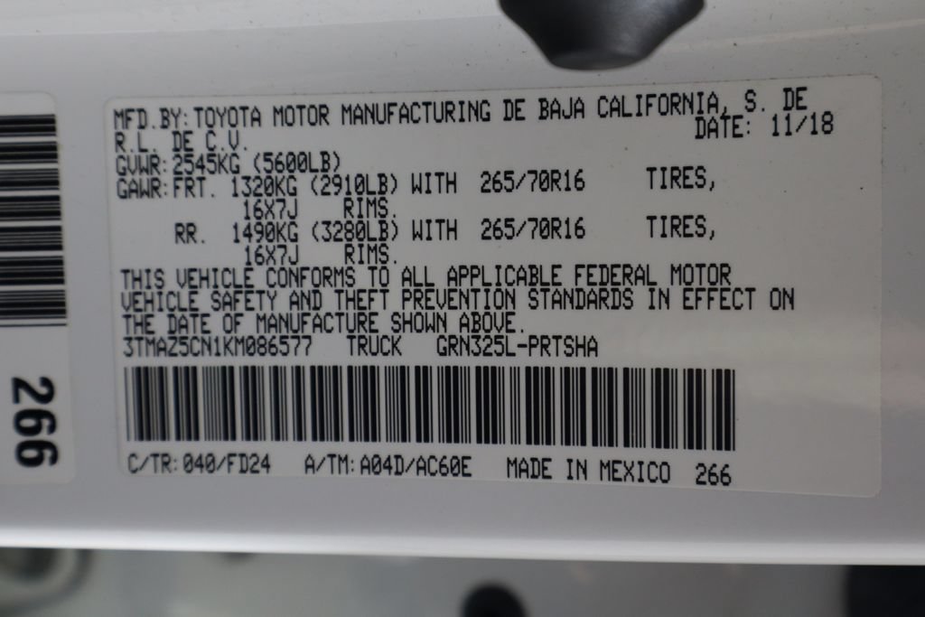 Used 2019 Toyota Tacoma TRD Off-Road RWD image 32
