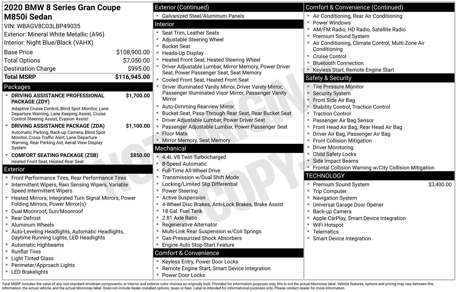 Used 2020 BMW M850i Gran Coupe xDrive image 33