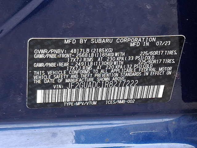 Used 2024 Subaru Crosstrek 2.0i Premium AWD/4WD image 27