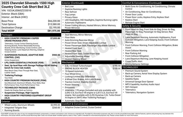 Used 2025 Chevrolet Silverado 1500 High Country AWD/4WD image 28