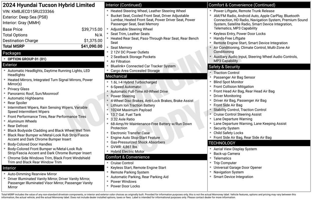 Used 2024 Hyundai Tucson Limited image 35