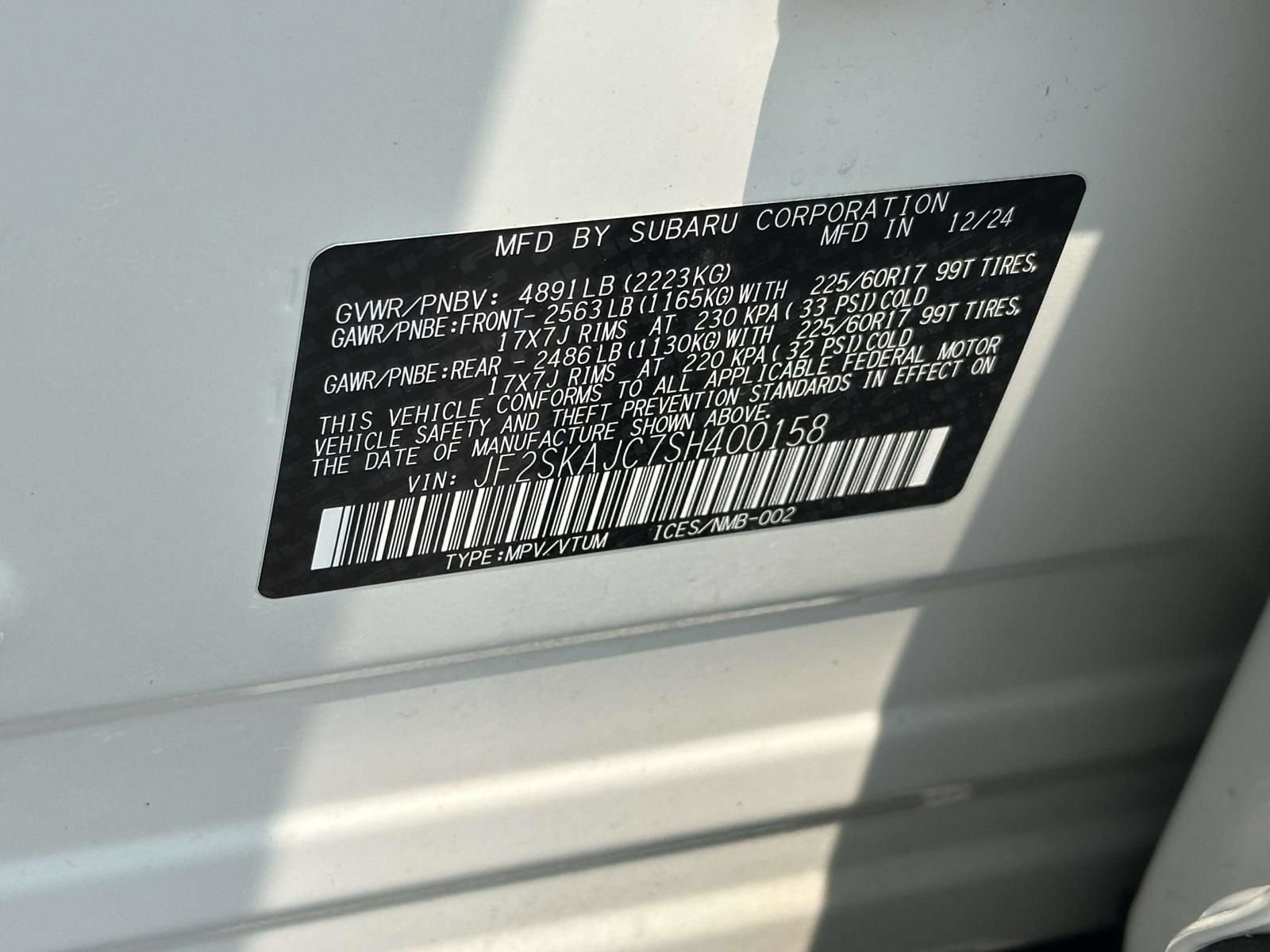Certified 2025 Subaru Forester Wilderness AWD/4WD image 27