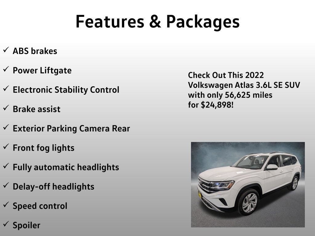 Used 2022 Volkswagen Atlas SE AWD/4WD image 16