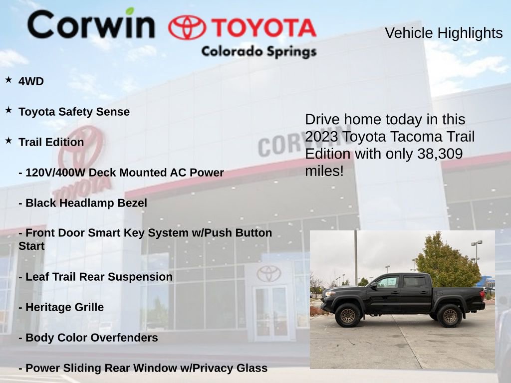 Used 2023 Toyota Tacoma 4x4 Double Cab w/ Trail Edition image 7
