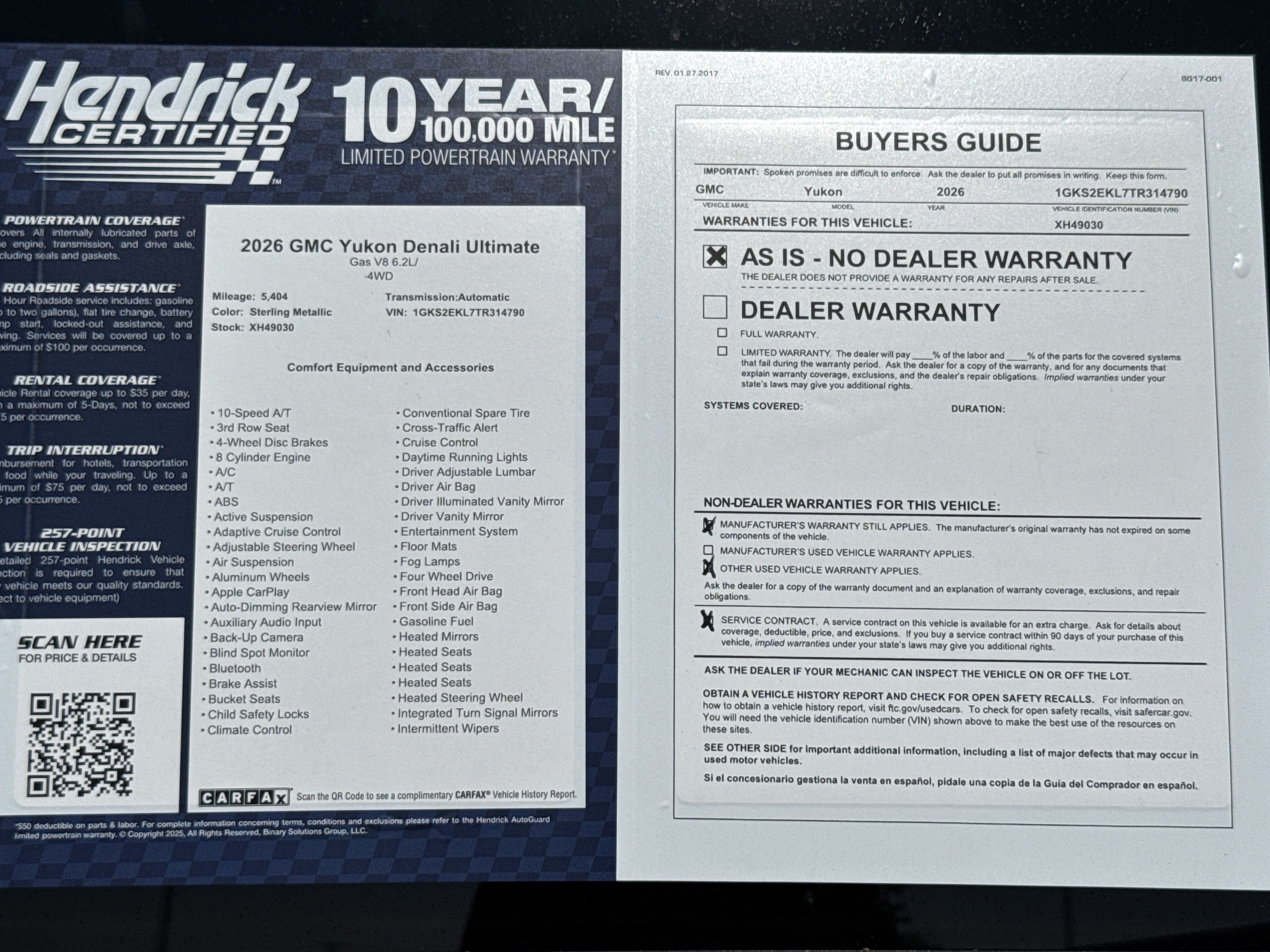 Used 2026 GMC Yukon Denali Ultimate AWD/4WD image 43