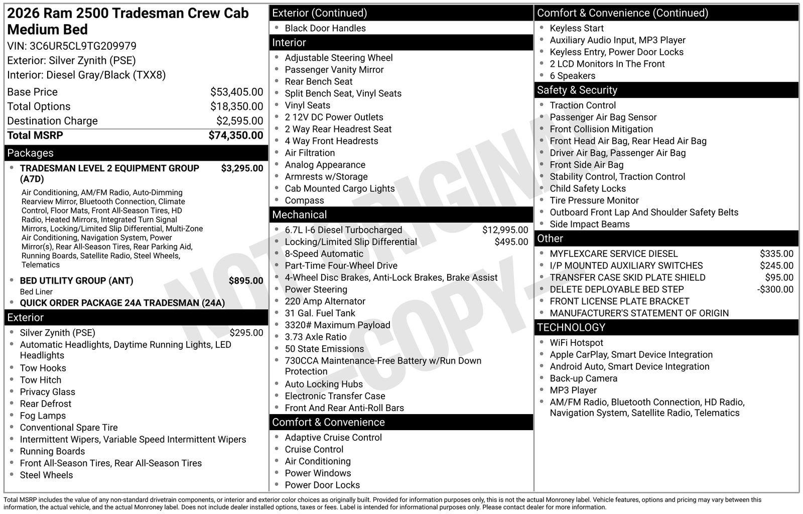 New 2026 RAM 2500 Tradesman image 26