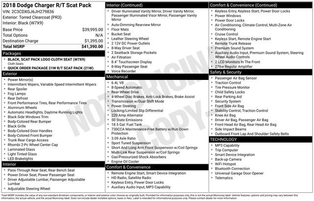 Used 2018 Dodge Charger R/T Scat Pack RWD image 38