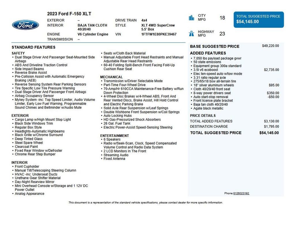 Used 2023 Ford F150 XLT image 43