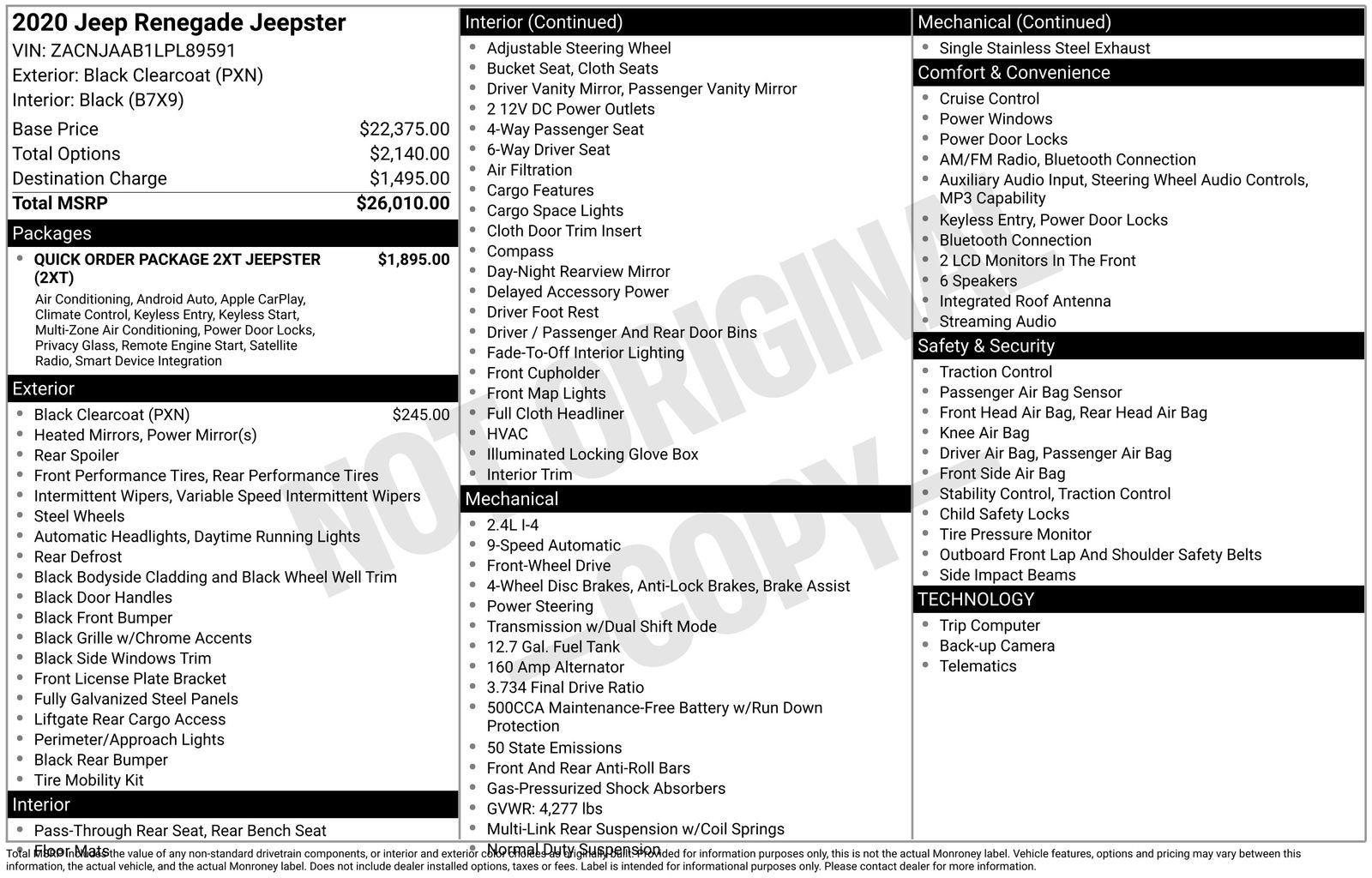 Used 2020 Jeep Renegade Sport FWD image 17