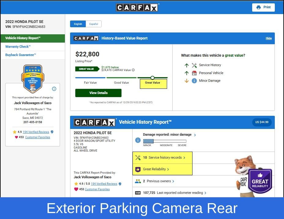 Used 2022 Honda Pilot Special Edition image 9