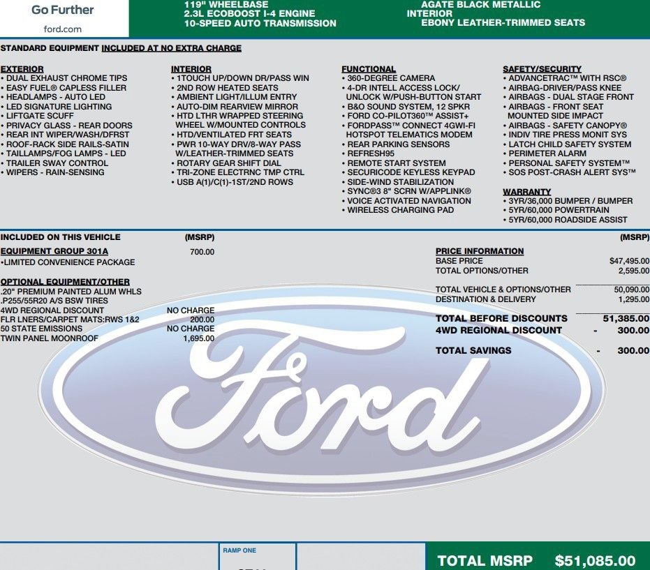 Used 2022 Ford Explorer Limited w/ Equipment Group 301A AWD/4WD image 2