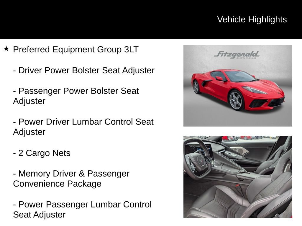Used 2025 Chevrolet Corvette Stingray Premium Cpe w/ 3LT image 9