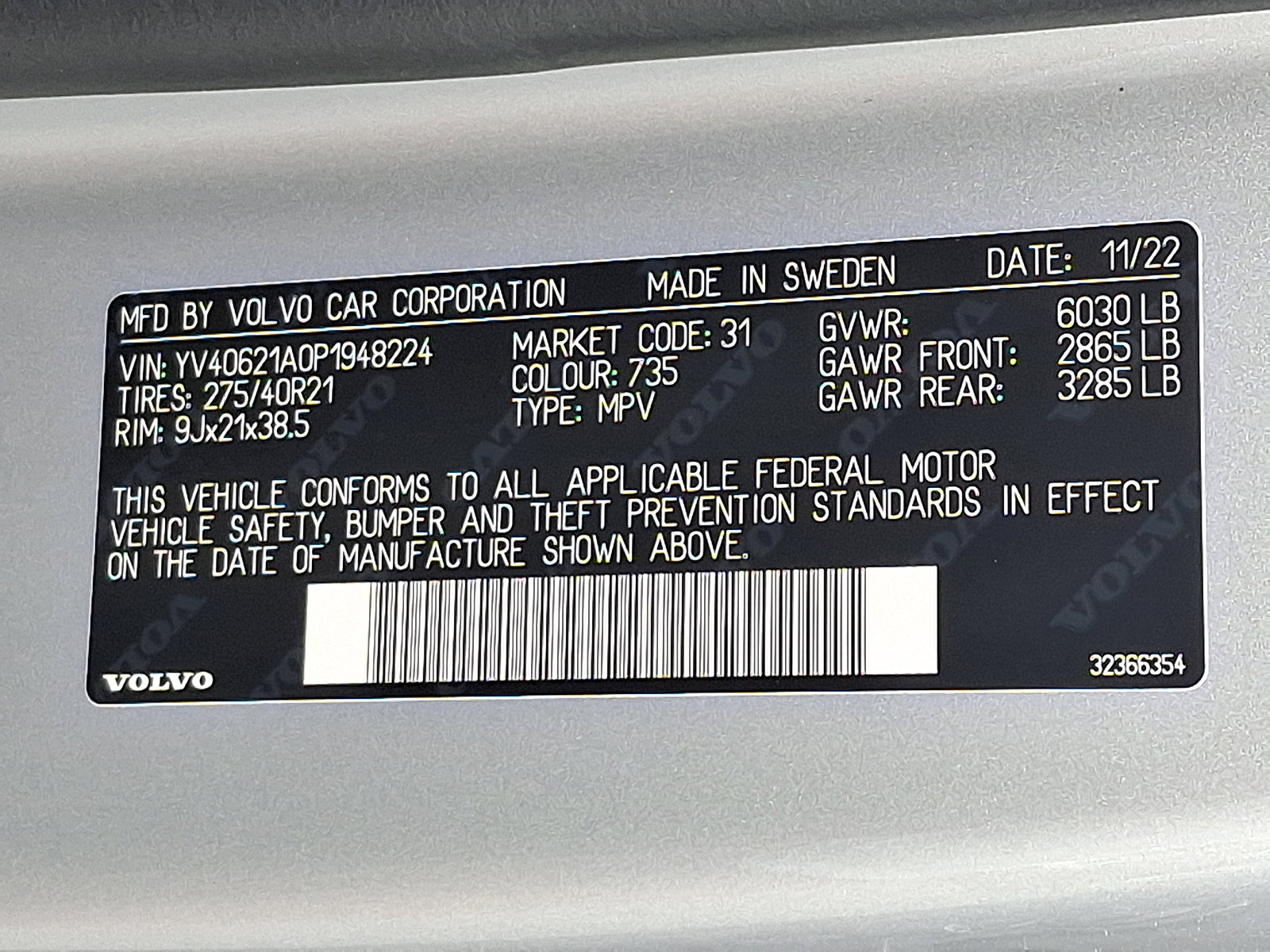 Used 2023 Volvo XC90 B6 Ultimate w/ Protection Package Premier AWD/4WD image 27