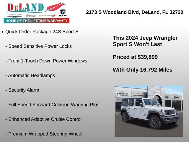 Used 2024 Jeep Wrangler Unlimited Sport AWD/4WD image 13