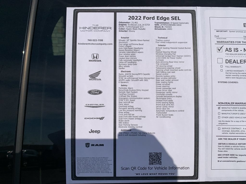Used 2022 Ford Edge SEL w/ Convenience Package AWD/4WD image 48