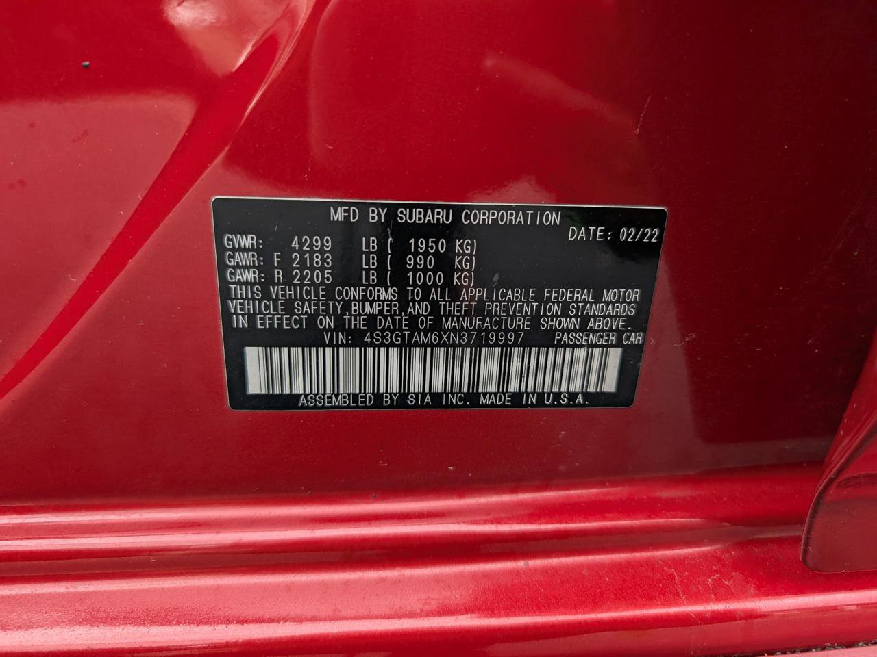 Used 2022 Subaru Impreza 2.0i Sport image 32