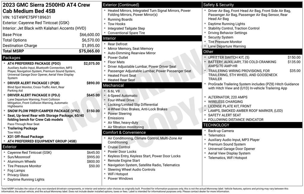 Used 2023 GMC Sierra 2500 AT4 w/ AT4 Preferred Package image 4