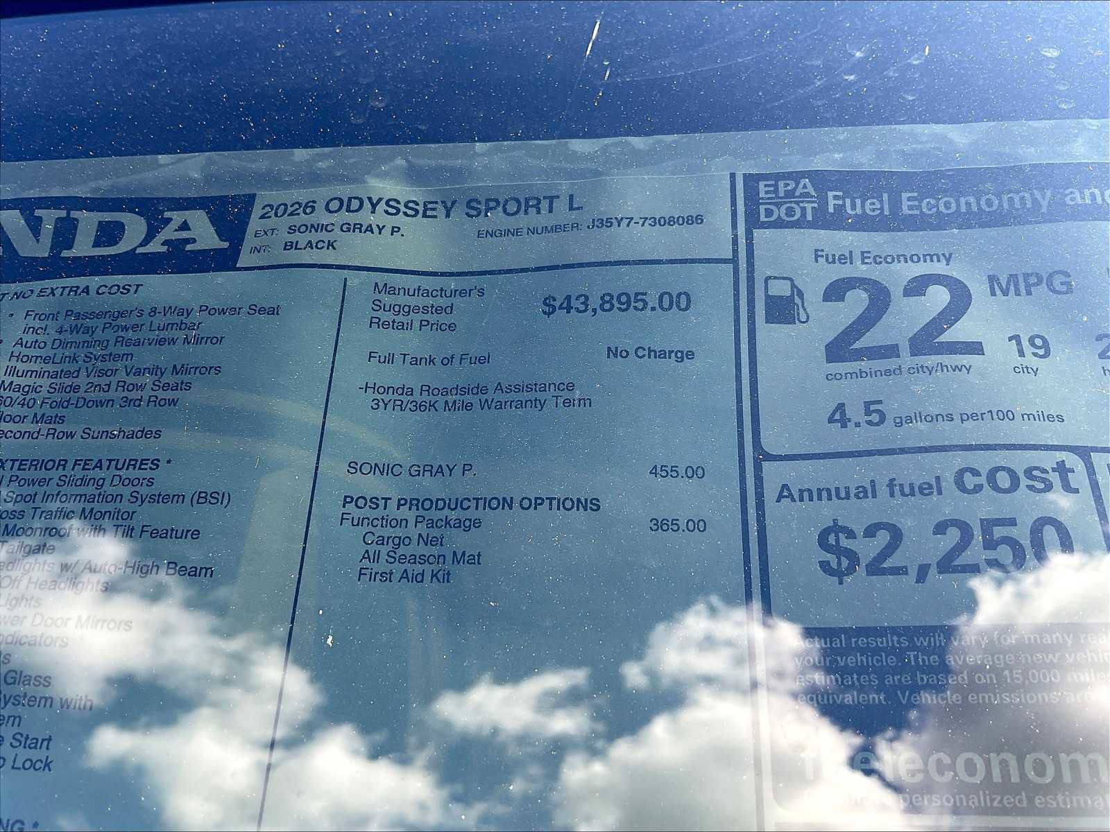 New 2026 Honda Odyssey Sport-L image 18