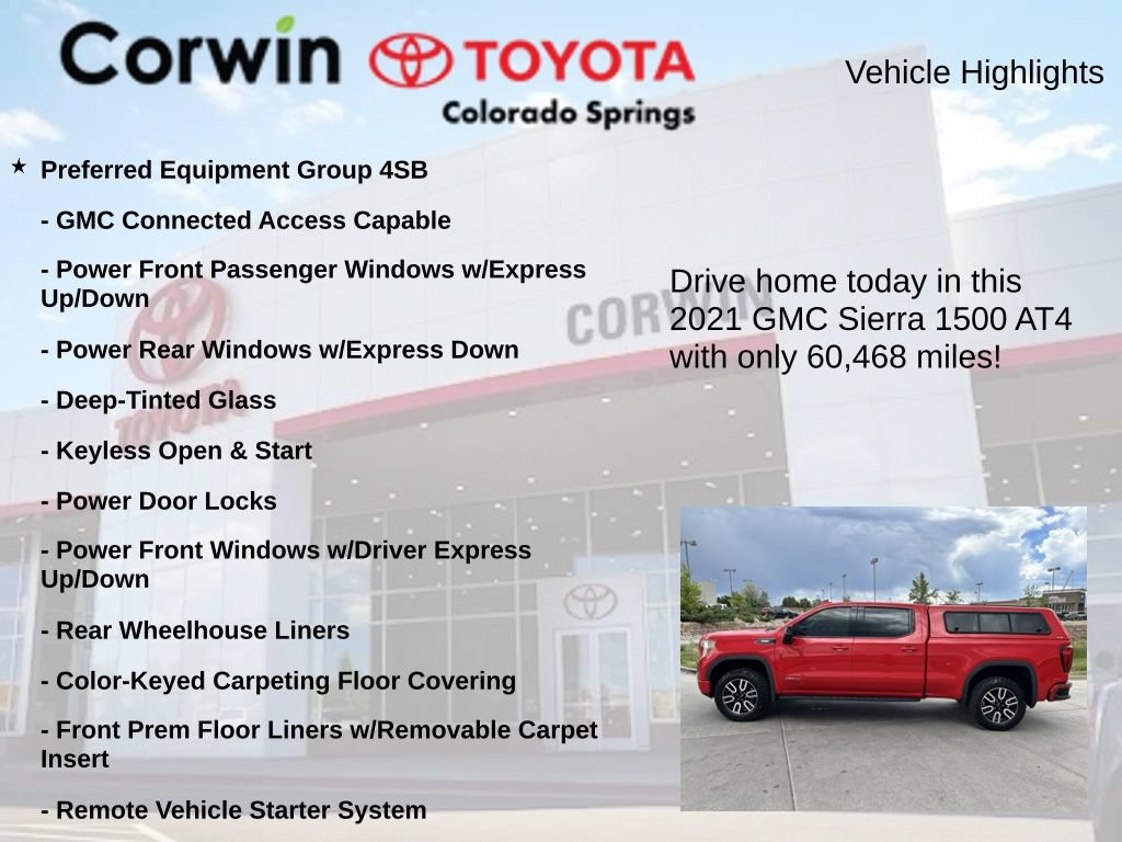 Used 2021 GMC Sierra 1500 AT4 w/ Technology Package AWD/4WD image 7