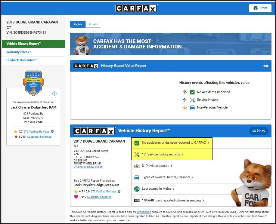 Used 2017 Dodge Grand Caravan GT image 10