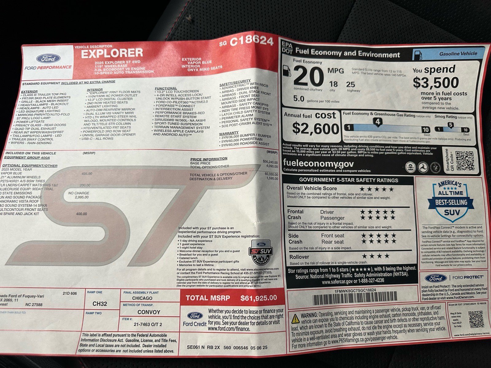Used 2025 Ford Explorer ST w/ Sun And Sound Package AWD/4WD image 41