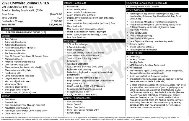 Used 2023 Chevrolet Equinox LS FWD image 7