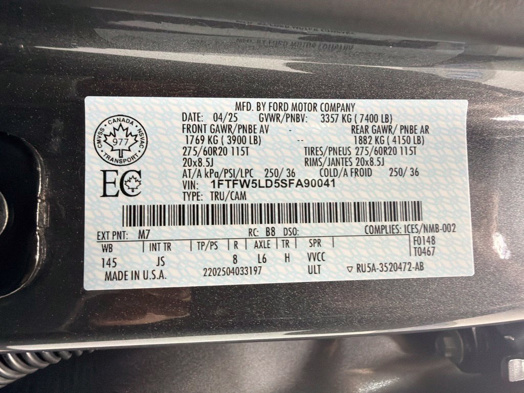 Used 2025 Ford F150 Lariat w/ Equipment Group 502A High AWD/4WD image 57