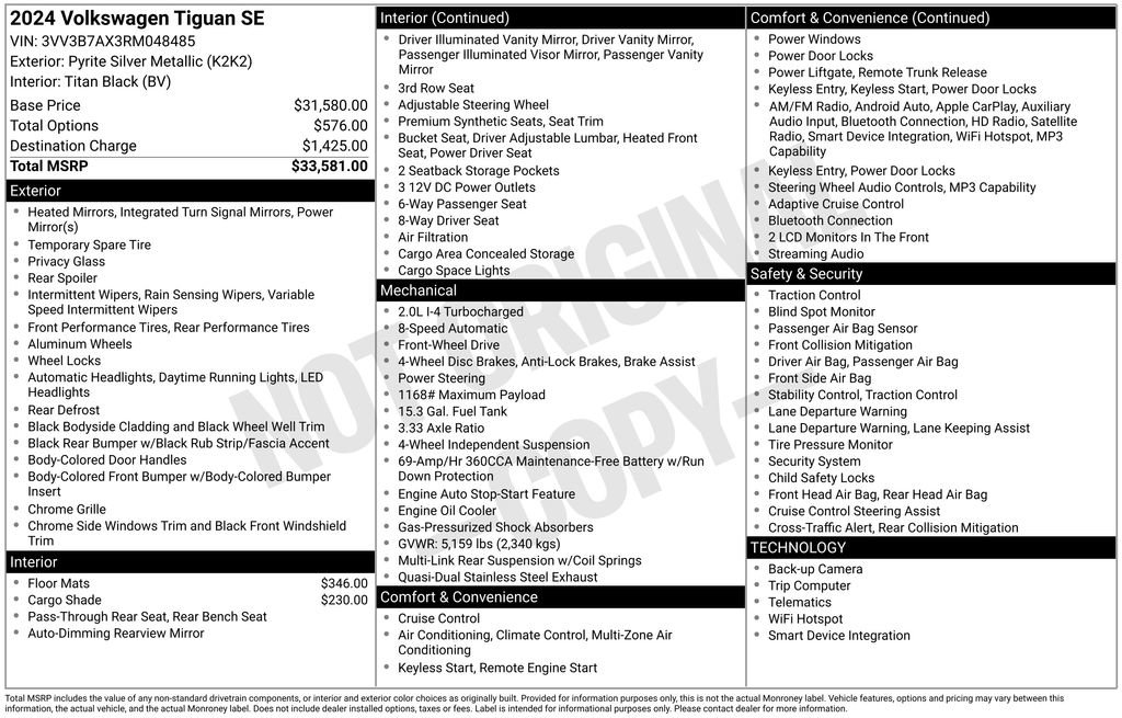 Certified 2024 Volkswagen Tiguan SE image 7